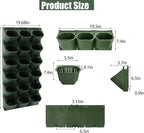 Self Watering Wall Planter | 36 Pots Vertical Garden Planter for Indoor Plants | Wall-Mounted Stackable wall planter | Hanging Plant Flower Pot Holder | 10.56 Fl Oz Each Individual Pot | Army Green