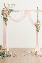 Artificial Flowers Wedding Arch Kit, Dusty Rose and Cream, 4 Pieces