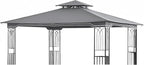 SCOCANOPY Replacement Gazebo Canopy for 10 x 12 Regency II Patio Gazebo Model L-GZ798PST,A101004104,A101004105,(Grey)