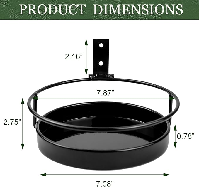 ARTORA Wall Mounted Plant Holder, 2 Pack Metal Flower Pot Wall Hanging Shelf Black Indoor Outdoor Decorative Floating Shelves Planter Hanger Racks for Bedroom Living Room Porch Balcony Decor