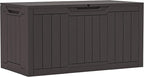 YITAHOME 100 Gallon Outdoor Storage Box, Large Water Resistant Resin Deck Box by YITAHOME