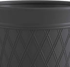 Suncast Lattice Hose Pot for Outdoor Garden Storage, Peppercorn - Holds 300 ft Expandable or 50 ft Standard 5/8" Vinyl Hoses, Resin Hideaway Organizer with Drainage and Water Supply Port
