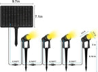 Zyan Solar Landscape Spotlights, Separate Monocrystalline Panels & USB-C Powered 16200mAh Auto On Off Dusk to Dawn, Outdoor IP65 Waterproof, Warm White for Yard Path Patio (100 Lumens × 12 Pack)