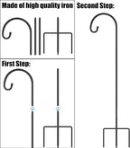FEED GARDEN Adjustable 32 Inch Shepherd Hooks Thick Rust Resistant Steel Shepard Hooks for Outdoor Hanging Lanterns, Bird Feeders, Solar Lights, Weddings Decor 4 Pack