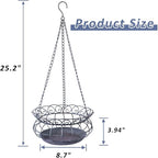 Metal Hanging Planters,Plant Hanger Basket Decorative Plant Pot Holder for Outdoor Indoor Garden, Patio, Deck, Porch, Flower Pots