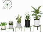 5 Pack Metal Potted Plant Stand Small Flower Pot Holder for Indoor and Outdoor Round Flower Pot Support Rack Plant Stands for Multiple Plants