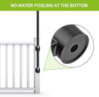 Heavy Duty Deck Railing Umbrella Holder, Patio Umbrella Stand for 1-2 Inch Poles, Space-Saving Design, Secure & Sturdy Post Flat Mount for Deck Railing, Balcony, Outdoor Courtyard, Fences