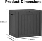ROJIK 37 Gallon Outdoor Storage Box,Deck Box - Waterproof Patio Furniture, Garden Tools, Cushions, Pool Accessories Storage Bench with Lockable Lid and Side Handles (Black)