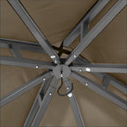 ABCCANOPY Gazebos for Patios 10x12 - Outdoor Steel Frame Gazebo for Lawn Backyard Garden Deck (Khaki)