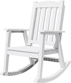 Devoko PP Material Rocking Chair Outdoor Indoor All Weather High Back Patio Rocker for Adult Heavy Duty Rocking Chair for Patio Backyard Porch Garden (Heavy Duty, White)