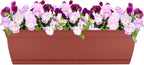 The HC Companies 30" Eclipse Plastic Window Box 7.76"x29.98"x6.57" in Clay Color