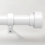 Curtain Rods for Windows 48 to 84, 1 Inch Adjustable White Heavy Duty Long Curtain Rod, Modern Style Indoor Outdoor Window Drapery Rods with End Caps, Size 32" - 90"