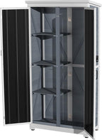 GDLF Outdoor Storage Cabinet Wood & Metal Garden Shed - Image 8