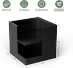 Metal Large Planter Box 20" L x 20" W x 20" H, Heavy Duty Tall Rectangle Outdoor Planter Box with Removable Insert Shelves for Porch, Garden, Patio, Yard (Black)