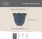 Classic Home and Garden Honeysuckle Resin Planters - Lightweight Indoor & Outdoor Plant Pots - UV-Resistant Plastic Flower Pots - Pot Planters for Flowers & Herbs (13" Vanilla White)