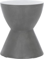 Safavieh Outdoor Collection Athena Modern Concrete Dark Grey Round 17.7-inch Accent Table
