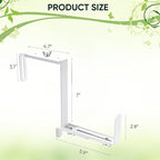 Planter Box Brackets, Adjustable Flower Box Brackets for Deck Railing, 2 Pack No Drill Window Box Bracket for Outdoor Planters-White