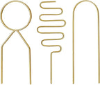 Small Metal Trellis for Potted Plants, 3 Pcs Gold Trellis for Climbing Plants Indoor, Plant Support Stake Mini House Plant Trellis for Hoya, Flower, Pothos, Monstera