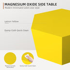 UPHA Outdoor Hexagon Coffee Table, Small Modern Minimalist Accent Tables, Low Light Concrete Center Table for Living Room, Outside Patio, Deck, 28×24.2×15.4, Lemon Yellow