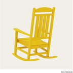 POLYWOOD R100LE Presidential Outdoor Rocking Chair, Lemon