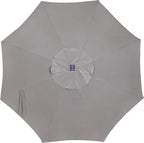 Blissun 9 ft Solar Umbrella, 32 LED Lighted Patio Umbrella, Table Market Umbrella, Outdoor Umbrella for Garden, Deck, Backyard, Pool and Beach (Grey)
