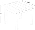 Side Table for Patio, Modern Adirondack Style, Weathered Wood HDPE