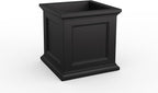 Mayne Fairfield 24-Inch Self Watering Square Planter Box, Weather-Resistant and Durable, Ideal for Indoor and Outdoor Use, Perfect for Patio, Porch, or Entryway