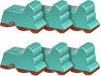 Kigeli 6 Pcs Resin Garden Pot Feet for Outdoor Planters 3 Inch Long 1.5 Inch Tall Flower Handmade Elevator Plant Feet Frost Proof Lifter for 14-20 in Pot(Blue)