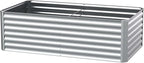 6X3X2ft (1 Pack) Galvanized Raised Garden Bed,Outdoor Courtyard Planter Box Metal Patio Kit Planting Bed for Vegetables Flowers Herb,The material is thickened and not prone to deformation or rust