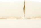 Merax 67.5" Outdoor Patio Daybed 3 Seater Sofa Bed,Acacia Wood Frame with Rattan Arm,Cushion & Pillow