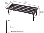 SBDSBD OUTEROOM Metal Plant Stand, Rust-proof Aluminum Flower Pot Stand, Plants Display Stands Decoration Racks for Living Room Balconies and Gardens (60 Ebony)