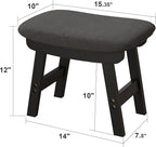 Foot Stool, Foot Stool Small, Ottoman Foot Rest, Wood Stool for Living Room, Bedroom, and Kitchen