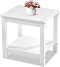 Stoog Outdoor & Indoor Side Table, Weather Resistant HIPS End Tables, for Backyard, Patio, Pool, Deck and Garden, White