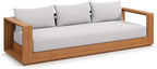 Modway Tahoe Acacia Wood Outdoor Patio Sofa in Natural Light Gray with Weather-Resistant Cushions - Ideal as a Porch Couch or Sunroom Sofa