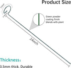 24 Inch 12 Packs Plant Support Stakes,Garden Single stemmed Plant Support Hoops, Plant Prop, for Flowers,Orchid, Tomatoes Peony Lily Rose (24 inch)