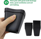 Square Nursery Pots 2.7 Inch, Seed Starting Pot with Drainage Small Plastic Plant Pots Flower Planter (Black 1200pcs, 2.7" 1200P)