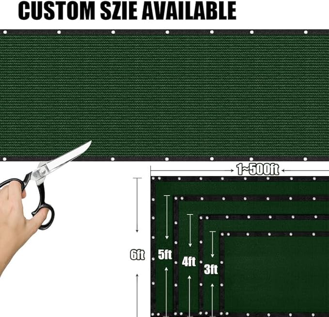 Privacy Fence Screen 6Ft X 88Ft Heavy Duty Outdoor Fencing Panels Windscreen - Image 7