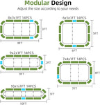 GoCampDriect 6IN1 Raised Garden Bed - 8x3x1ft Galvanized Raised Garden Boxes Outdoor Corrosion Resistant | Variable Shape 9x2x1ft Metal Raised Garden Beds for Planting Vegetable, Fruits,Flower