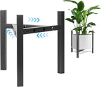 Airpark Plant Stand Indoor Adjustable, Metal Modern Plant Stand, Heavy Duty Stable Plant, Fit 8-12 inch Pots, Number of Items-2, Color-Black (Pot & Plant Not Included)