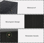 Outdoor/Indoor Storage Box,Resin and Plastic Storage Cabinet Waterproof,Outdoor Cabinet for Patio/Garden/Balcony/Backyard/All Room(NO Shelf-Black)