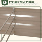 DTIG Galvanized Raised Garden Bed with Trellis, 6×3×1 FT 2 Pack Outdoor Garden Bed, Upgraded 4×3 Support, Brown