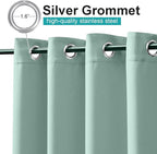 NICETOWN Outdoor Curtain for Patio Waterproof Extra Wide 100 in, Sun Blocking Vertical Blinds Thermal Insulated Stainless Grommet for Front Porch/Gazebo/Pergola, Aqua Blue, 1 Piece, 84 in L