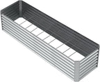 8X2X2ft (1 Pack) Galvanized Raised Garden Bed,Outdoor Planter Box Metal Patio Kit Planting Bed for Vegetables Flowers Herb