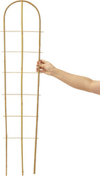 5 Pack 4 Feet U-Shape Bamboo Trellis, Natural Bamboo Trellis for Climbing Plants, Vegetables, Cucumber, Tomato, Outdoor and Indoor Potted Plants