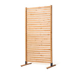 VEVOR Wooden Privacy Screen,36" W x 73" H Outdoor Privacy Screen, Freestanding Wood Privacy Panel with Stand,Outdoor Divider for Balcony Patio Lawn Garden