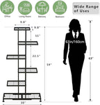 Metal Plant Stand, 6 Tier 12 Potted, Upgrade Multiple Plant Rack Shelf Organizer, Indoor Planter Display Shelving Unit for Patio Garden Corner Balcony Living Room