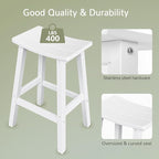 Stoog Weatherproof Bar Stools Set of 4, 28" Height Patio Bar Stools, Easy to Clean and Maintain, for Bar, Kitchen Counter, Deck, and Patio, White