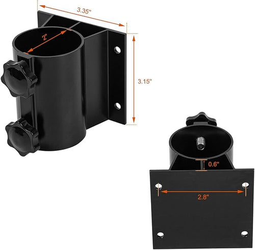 2PCS Patio Umbrella Holder Outdoor Umbrella Stand Heavy Duty Umbrella Mount Bracket Umbrella Base Clamp Stand for Deck Railing, Fences，Docks, Courtyard Balcony, Patios