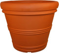 Tusco Products RR20TC Rolled Rim Garden Planter, Terra Cotta, 20In
