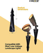 In-Ground Light Replacement Stake, 8 Inch PVC, 1/2 Inch NPT Thread
